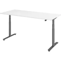 Bümö Schreibtisch elektrisch Bluetooth & App XDLR - Nachbildung: Weiß, Gestell: Graphit, Größe: 180 x 80 cm