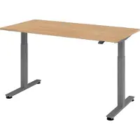 Bümö Schreibtisch elektrisch XMST - Größe: 160 x 80 cm, Gestell: Graphit, Nachbildung: Eiche