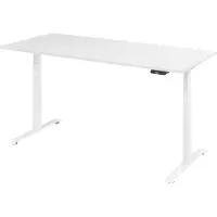 Bümö Schreibtisch elektrisch Lite - Nachbildung: Weiß, Größe: 180 x 80 cm, Gestell: Weiß