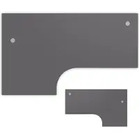 Bümö DIY Schreibtischplatte - Nachbildung: Graphit, Größe: Eckschreibtisch 200 x 120 cm