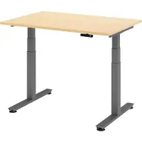 Bümö Schreibtisch elektrisch XDSM - Nachbildung Ahorn, Größe: 120 x 80 cm, Gestell: Graphit