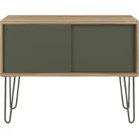 Bisley MultiRange Sideboard - Farbe: Nussbaum/Olivgrün