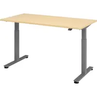 Bümö Schreibtisch elektrisch XMST - Nachbildung Ahorn, Größe: 160 x 80 cm, Gestell: Graphit