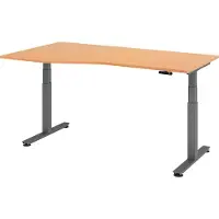 Bümö Schreibtisch elektrisch XDSM - Nachbildung: Buche, Gestell: Graphit, Größe: 180 x 100 cm