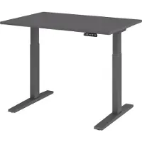 Bümö Schreibtisch elektrisch XMKA - Größe: 120 x 80 cm, Nachbildung: Graphit, Gestell: Graphit