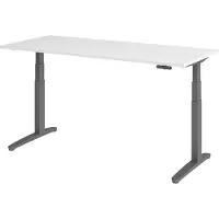 Bümö Schreibtisch elektrisch XBHM - Nachbildung: Weiß, Gestell: Graphit, Größe: 180 x 80 cm