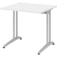 Bümö Schreibtisch Serie-B - Nachbildung: Weiß, Größe: 80 x 80 cm