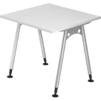 Bümö Schreibtisch Serie-A - Nachbildung: Weiß, Größe: 80 x 80 cm
