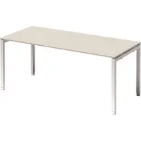 Bisley Cito Schreibtisch U-Gestell verstellbar - Größe: 180 x 80 cm, Gestell: Verkehrsweiß, Nachbildung: Grauweiß