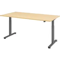 Bümö Schreibtisch elektrisch XMST - Nachbildung Ahorn, Gestell: Graphit, Größe: 200 x 100 cm