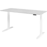Bümö Schreibtisch elektrisch XMKA - Nachbildung: Grau, Größe: 180 x 80 cm, Gestell: Weiß