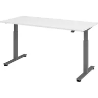 Bümö Schreibtisch elektrisch XMST - Nachbildung: Weiß, Gestell: Graphit, Größe: 180 x 80 cm