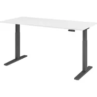 Bümö Schreibtisch elektrisch XMKA - Nachbildung: Weiß, Gestell: Graphit, Größe: 180 x 80 cm