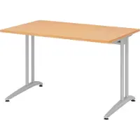 Bümö Schreibtisch Serie-B - Nachbildung: Buche, Größe: 120 x 80 cm