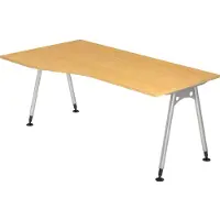 Bümö Schreibtisch Serie-A - Nachbildung: Buche, Größe: 180 x 100 cm