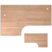 Bümö DIY Schreibtischplatte - Nachbildung: Nussbaum, Größe: Eckschreibtisch 200 x 120 cm