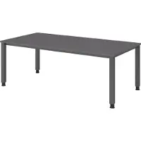Bümö Schreibtisch Serie-Q - Nachbildung: Graphit, Gestell: Graphit, Größe: 200 x 100 cm