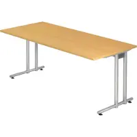 Bümö Schreibtisch Serie-N - Nachbildung: Buche, Größe: 180 x 80 cm