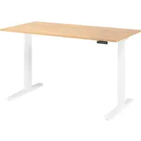 Bümö Schreibtisch elektrisch XMKA - Größe: 160 x 80 cm, Gestell: Weiß, Nachbildung: Eiche
