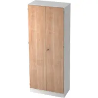 Bümö office Garderobenschrank - Nachbildung: Weiß/Nussbaum