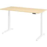 Bümö Schreibtisch elektrisch XBHM - Nachbildung Ahorn, Größe: 160 x 80 cm, Gestell: Weiß