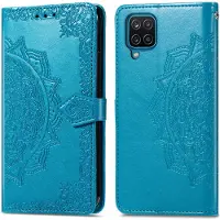 IMoshion Samsung Galaxy A12 Hülle - Kunstleder - - Klapphülle - Türkis