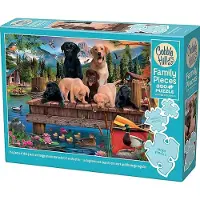 Cobble Hill Puzzle Welpen und Enten - 350 Teile Familienpuzzle