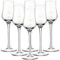 Leonardo Aperitifglas "Grappagläser mit Füllstrichen Puccini Gastro-Edition 2 & 4 cl 6er Set transparent"