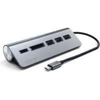 Satechi Type-C Aluminum USB Hub & Card Reader Silber USB-C
