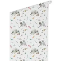 Wallart K&L Wall Art Vliestapete »Kinder Vliestapete«, Baby Hasen Frühling, mehrfarbig, matt - bunt