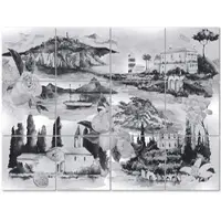 Wallart K&L Wall Art Fliesenaufkleber »Vintage Landhaus Kacheln«, selbstklebend