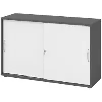 Hammerbacher Schiebetürschrank 2OH 120cm BM Graphit/Weiss