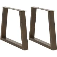 vidaXL Couchtischbeine V-Form 2 Stück Naturstahl 50x(42-43,3) cm Stahl