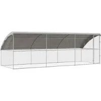 vidaXL Hühnerkäfig 3 pcs Silber 600 x 200 x 200 cm Verzinkter Stahl
