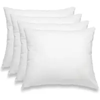 Wometo 4er Set Federkissen 100% Federn 40x50 - 450g OEKO-TEX Kissen Füllkissen Bezug Baumwolle weiß / Innenkissen / Kissenfüllung / kleine Kopfkissen / Sofak