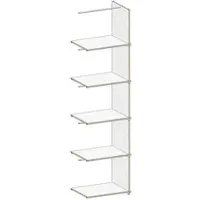 Gentner-Design Regalsystem M6 MDF weiß, Designer Matthias Gentner, 50.2x197x39 cm