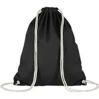 TEXXILLA 10er Pack Turnbeutel - OEKO-TEX 100 zertifiziert | mit robusten Zugbändern | 38x46cm | Jutebeutel | Einkaufstasche | unbedruckt, schwarz, 10 Stück