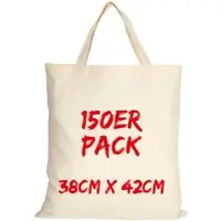 TEXXILLA Baumwolltasche Mehrpack Classic mit zwei kurzen Henkeln, Natur, natur