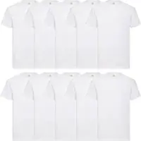 Fruit Of The Loom 10er Pack Valueweight T-Shirt, white, S