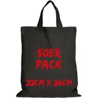 TEXXILLA Apothekertasche Mehrpack mit zwei kurzen Henkeln, Schwarz, schwarz