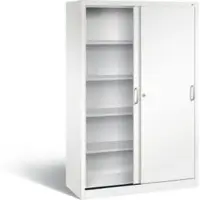 C+P Schiebetürenschrank Acurado, H1950xB1200xT500mm, Front Verkehrsweiß, Korpus Verkehrsweiß (2050-00)