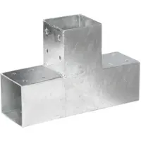 Meingartenversand.de Holzverbinder 9 x 9 cm – feuerverzinkter Stahl, 2 mm stark, 305 × 200 × 90 mm, für T-Verbindungen bei Pergolen, Carports, Unterständen & Regalen