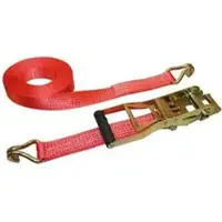 Kerbl Spanngurt 37174, Haken & Ratsche, 10m x 50mm, rot, Zurrkraft bis 5000kg