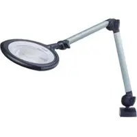 Waldmann Lupenleuchte TVD 750/940/DM, 160 mm Glaslinse, LED, 1,8 & 2,75x Vergrößerung (3,5 + 8 Dioptrien), schwarz / silber