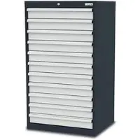 Simplaflex Schubladenschrank CL7H120110, Metall, 11 Schübe, lichtgrau, (B/H/T) 70 x 122 x 58cm