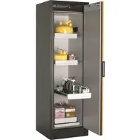 ASECOS Sicherheitsschrank Typ 90 Q-CLASSIC-90, B 600 mm, Tür rechts, 4 Auszüge, sicherheitsgelb