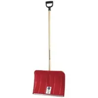 SHW Schneeschieber 54965, mit D-Griff, 40cm breit, aus Kunststoff, mit Holzstiel