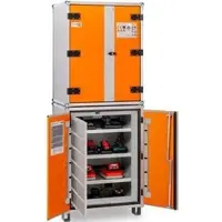 Cemo Akku-Ladeschrank Basic 8/20, mit 36 Steckdosen, VDMA zertifiziert, Stapelfüße, (B/H/T) 80 x 213 x 66cm