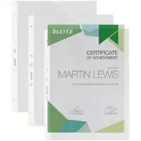 Leitz Prospekthüllen 4784-00-03, A4, genarbt, 0,13 mm, oben & seitlich offen, 100 Stück