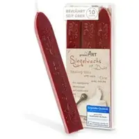 GravurART Siegellack 0190 Sticks, bordeaux-rot, mit Docht, 40g, 3 Stangen
